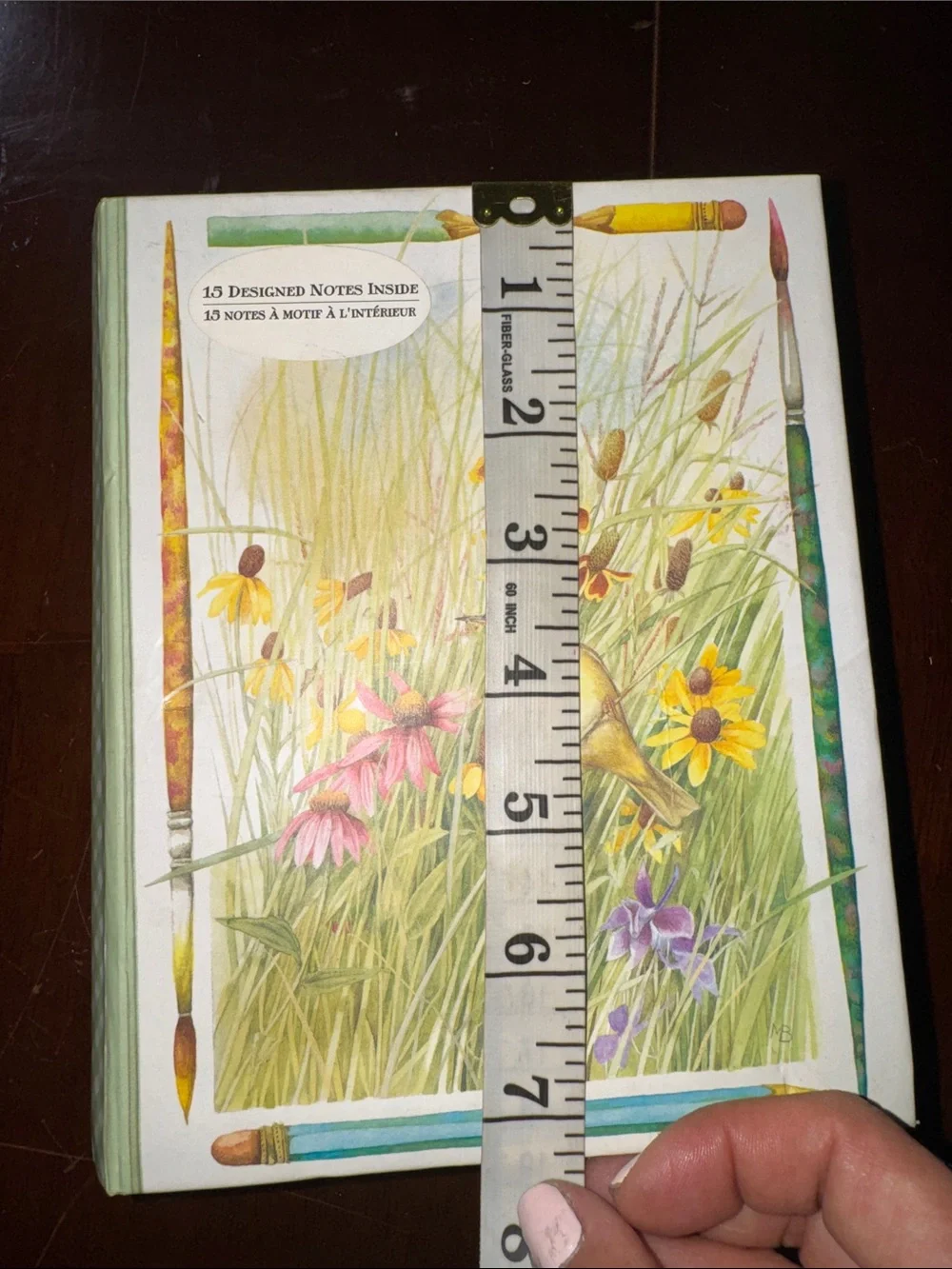 Hallmark Yellow Songbird Floral Notebook with Green Accents